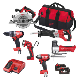Package with six electrical tools